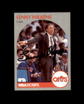 Lenny Wilkens Signed 1990 NBA Hoops Cleveland Cavaliers Autograph
