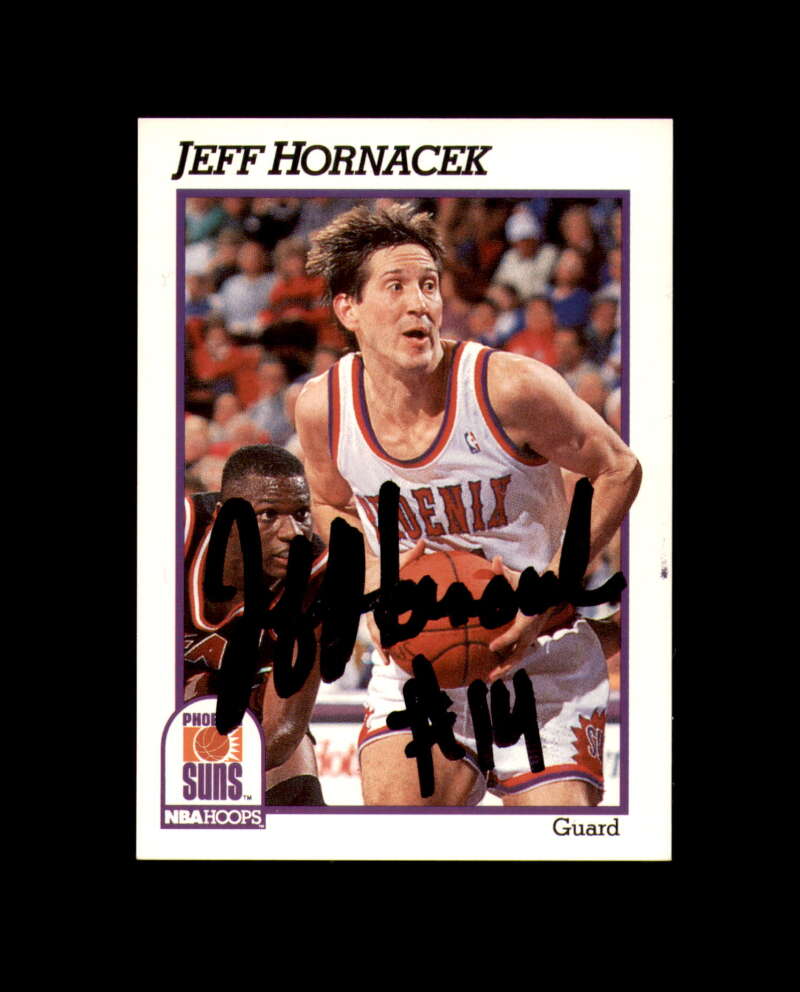 Jeff Hornacek Signed 1991 NBA Hoops Phoenix Suns Autograph