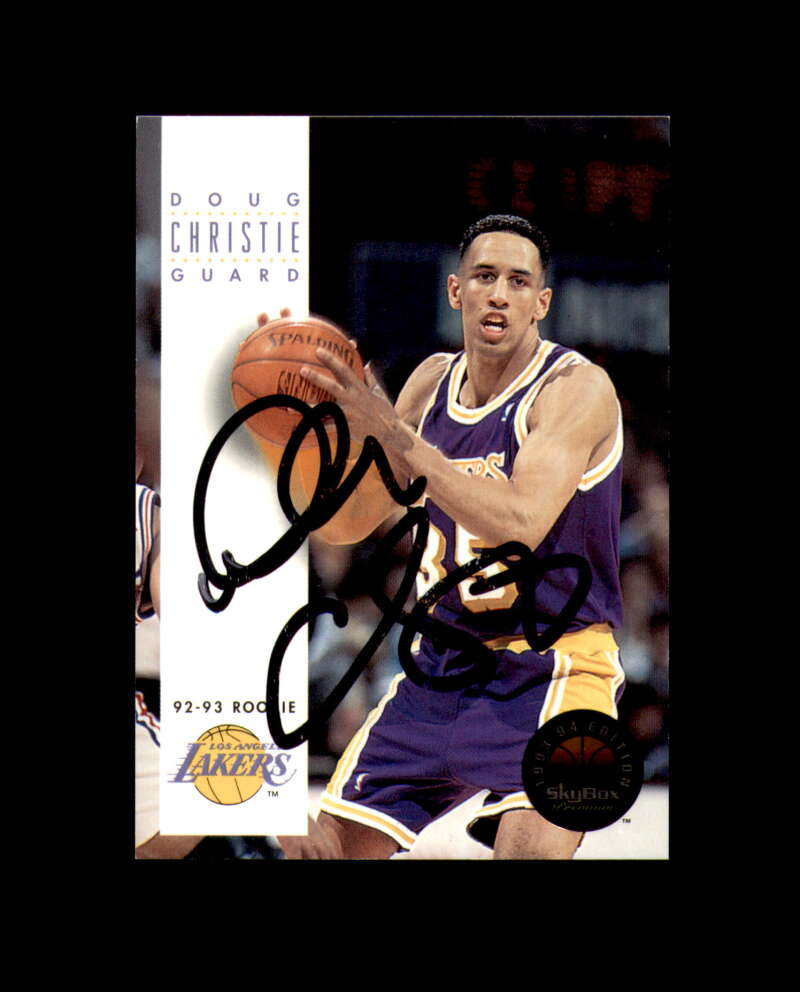 Doug Christie Signed 1993 Skybox Los Angeles Lakers Autograph