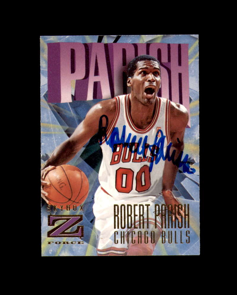 Robert Parish Signed 1997 Skybox Z Force Chicago Bulls Autograph