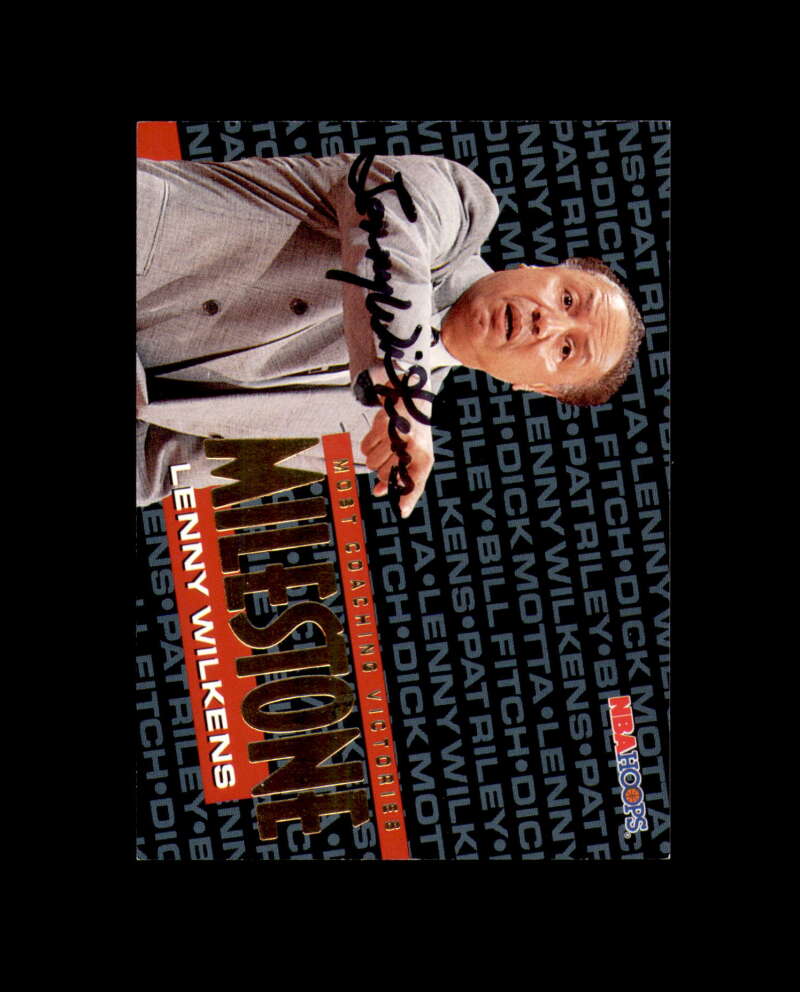 Lenny Wilkens Signed 1995 Skybox NBA Hoops Autograph