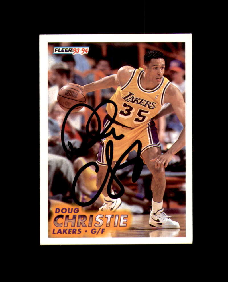 Doug Christie Signed 1993 Fleer Los Angeles Lakers Autograph