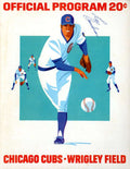 Lou Boudreau 1975 Cubs vs Reds Game Program Signed
