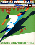 Fergie Jenkins 1968 Cubs vs Giants Game Program Signed