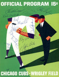 Vince Lloyd Schoendienst Briles Maxvill 1966 Cubs vs Cardinals Game Program Signed by 13