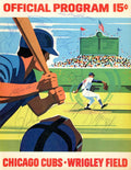 Williams Santo Pepitone Hundley 1971 Cubs vs Braves Game Program Signed by 7