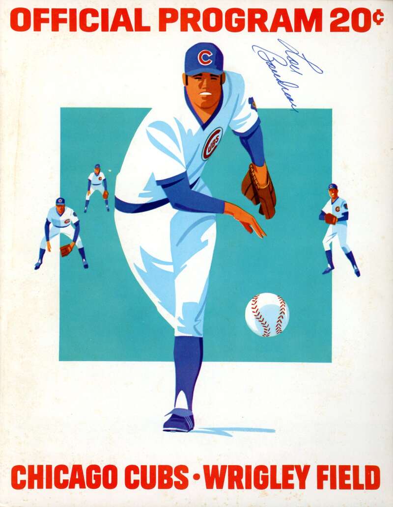 Brickhouse Monday Foster Messmer 1997 Cubs Convention Program With Ticket Signed by 12