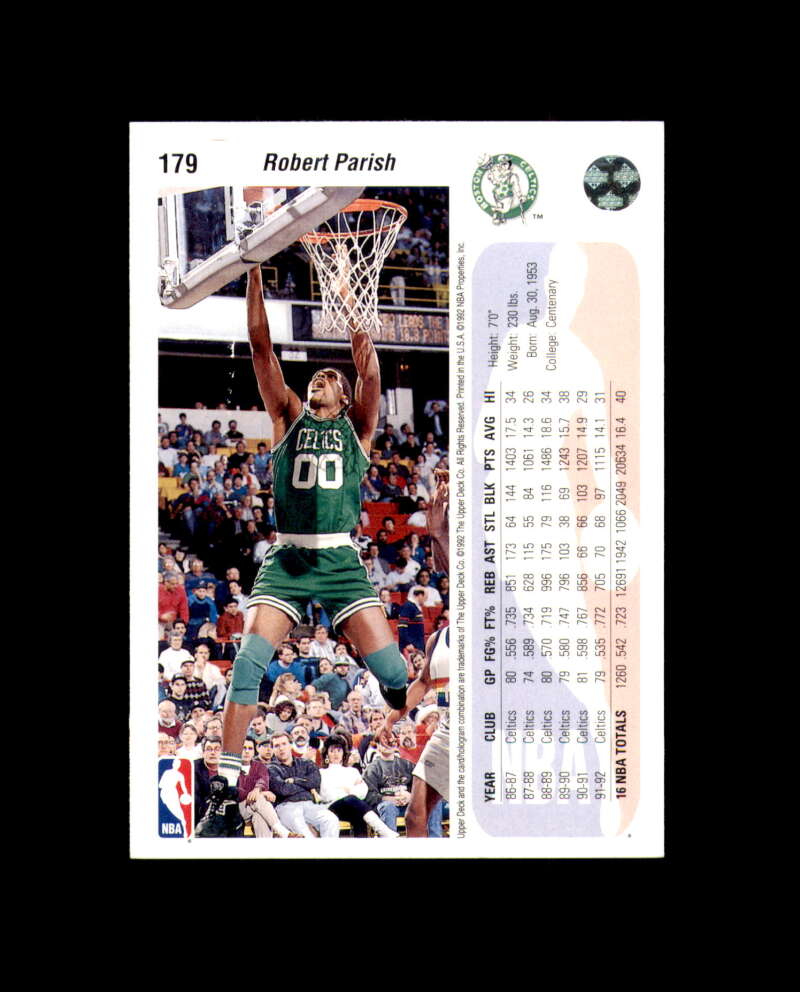 Robert Parrish Signed 1992 Upper Deck Boston Celtics Autograph