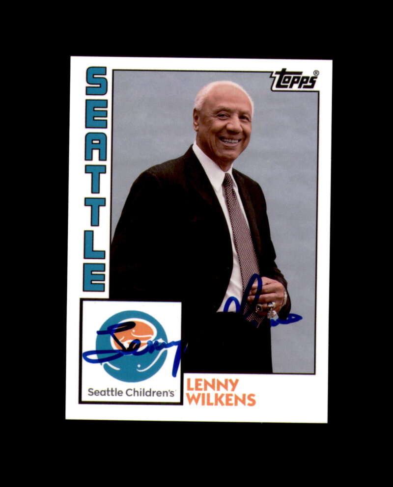 Lenny Wilkens Signed 2020 Topps Seattle Autograph