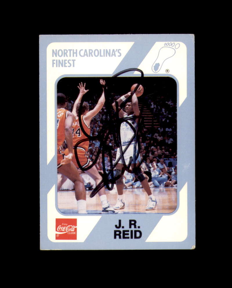 J.R. Reid Signed 1989 Collegiate Collection North Carolina Autograph