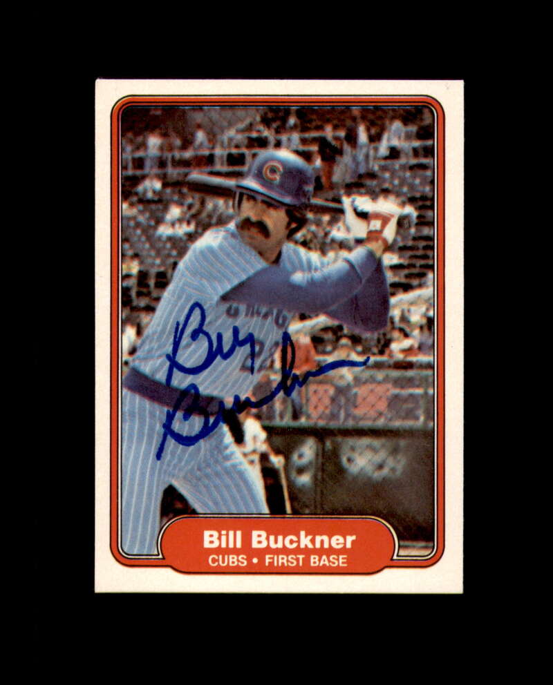 Bill Buckner Signed 1982 Fleer Chicago Cubs Autograph
