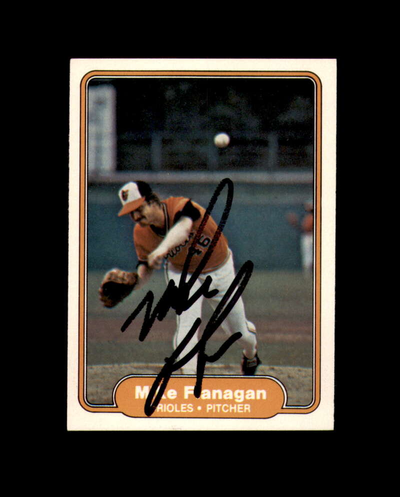 Mike Flanagan Signed 1982 Fleer Baltimore Orioles Autograph
