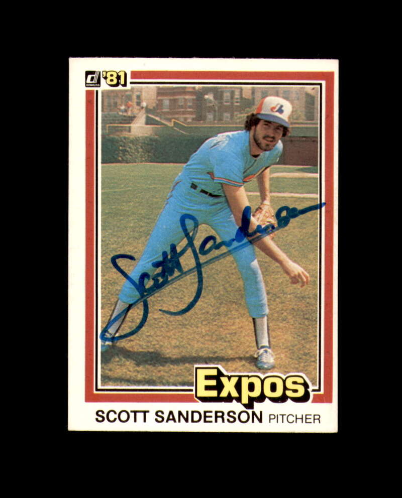 Scott Sanderson Signed 1981 Donruss Montreal Expos Autograph