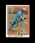Scott Sanderson Signed 1981 Donruss Montreal Expos Autograph