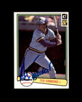 Ted Simmons Signed 1982 Donruss Milwaukee Autograph