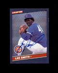 Lee Smith Signed 1986 Donruss Leaf Chicago Cubs Autograph