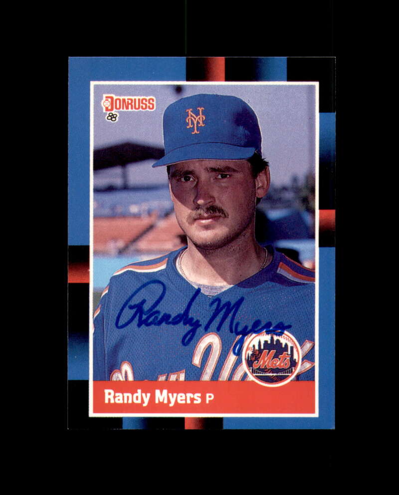 Randy Myers Signed 1988 Donruss New York Mets Autograph
