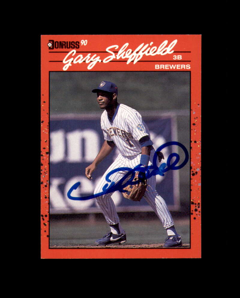 Gary Sheffield Signed 1990 Donruss Milwaukee Autograph