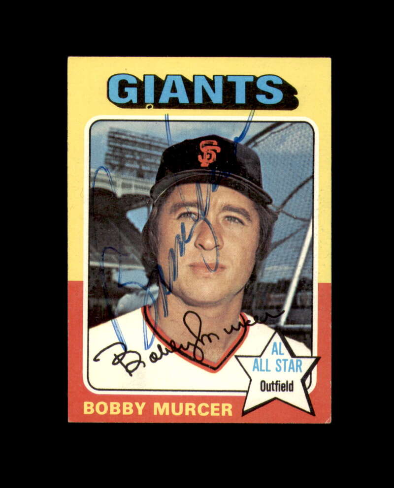 Bobby Murcer Signed 1975 Topps San Francisco Giants Autograph