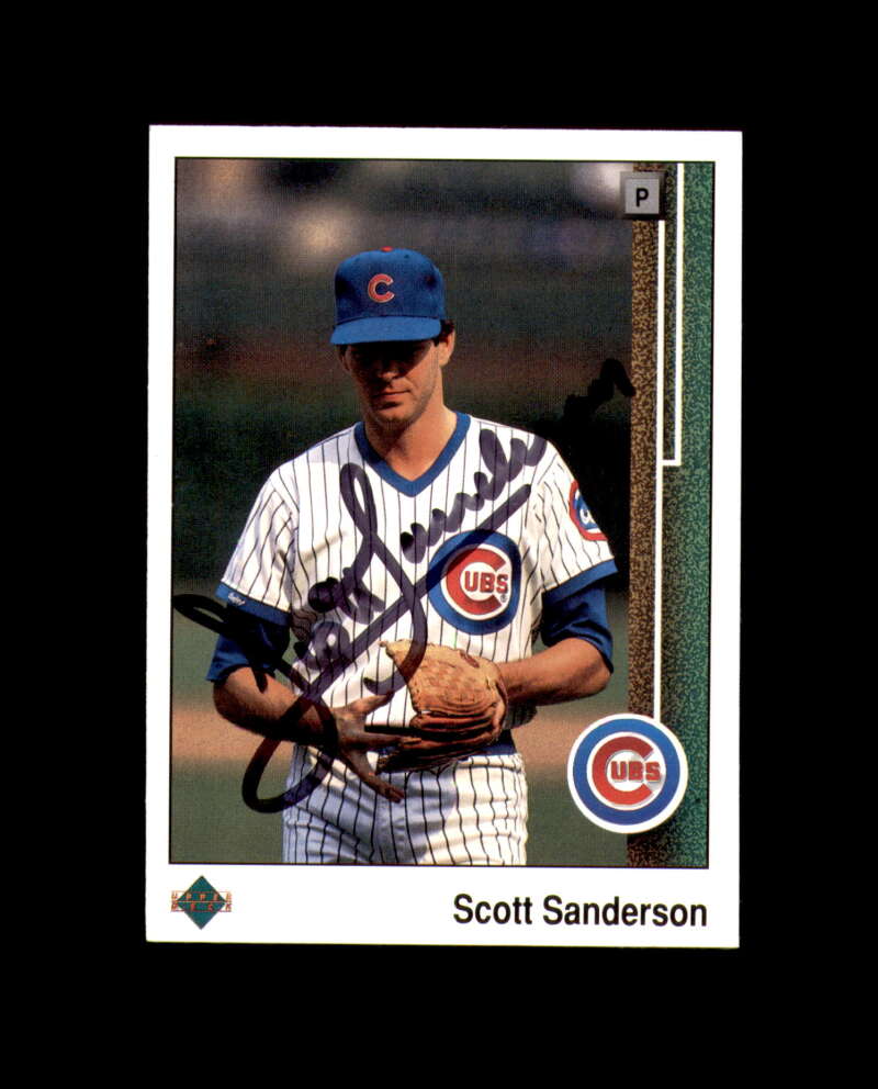 Scott Sanderson Signed 1989 Upper Deck Chicago Cubs Autograph