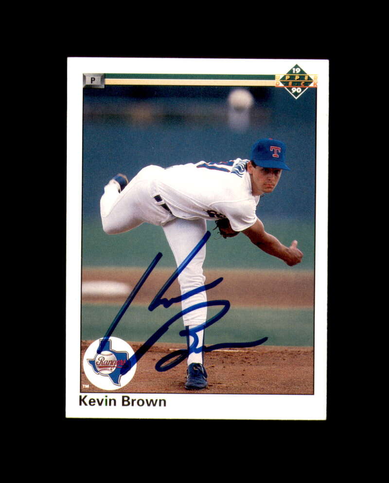 Kevin Brown Signed 1990 Upper Deck Texas Rangers Autograph