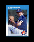 Scott Sanderson Signed 1987 Fleer Chicago Cubs Autograph