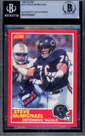 Steve McMichael Beckett BAS Signed 1989 Score Autograph Bears