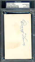 Dazzy Vance PSA DNA Coa Signed 3x5 Index Card Autograph