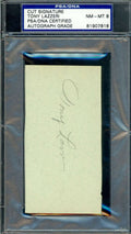 Tony Lazzeri PSA DNA NM MT 8 Signed Album Page Autograph