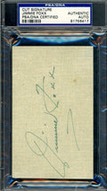 Jimmie Foxx PSA DNA Coa Signed 3x5 Index Card Cut Autograph