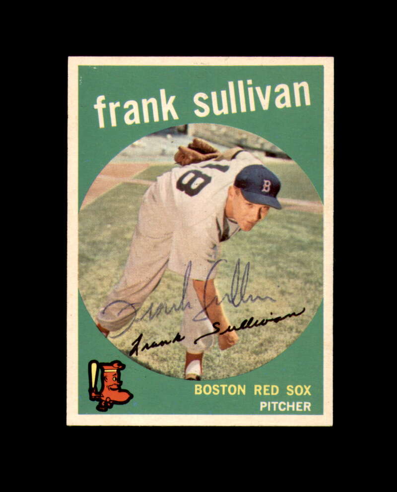 Frank Sullivan Signed Authentic 1959 Topps Boston Red Sox Autographed