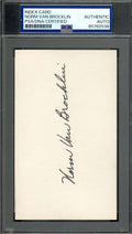 Norm Van Brocklin PSA DNA Coa Signed 3x5 Index Card Autograph