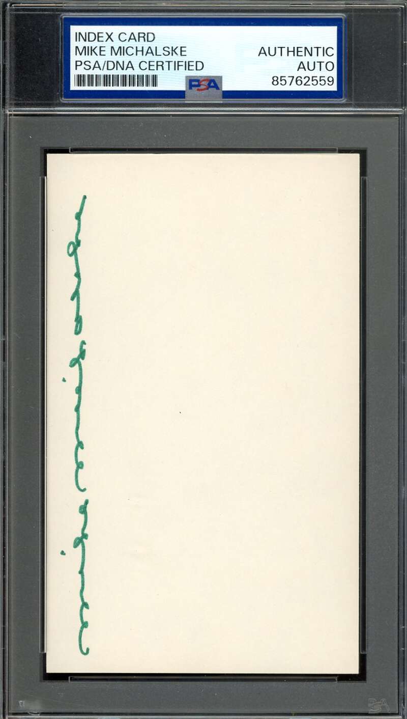 Mike Michalske PSA DNA Coa Signed 3x5 Index Card Autograph
