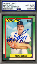 Wade Boggs PSA DNA Signed 1990 Topps Autograph