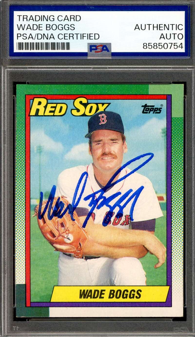 Wade Boggs PSA DNA Signed 1990 Topps Autograph