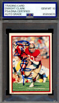 Dwight Clark Gem Mint 10 PSA DNA Signed 1985 Topps Yearbook Sticker Autograph