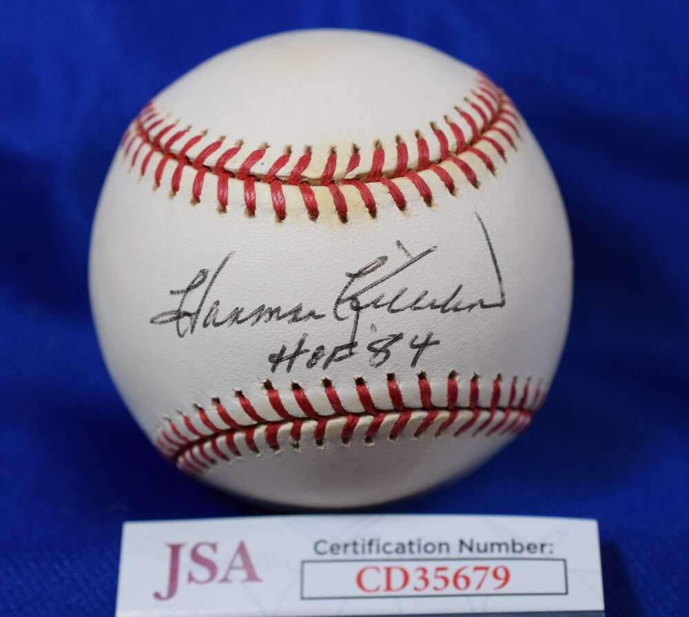 Harmon Killebrew JSA Coa Autograph Official American League OAL Signed Baseball HOF 84
