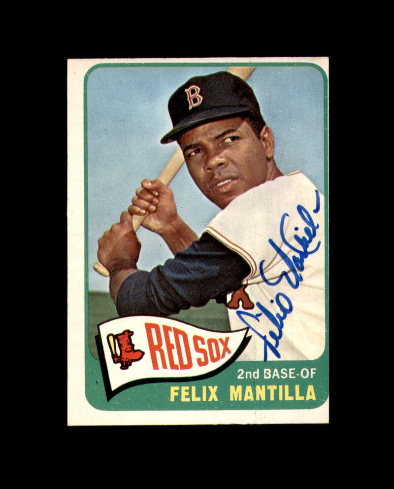 Felix Mantilla Signed 1965 Topps Boston Red Sox Autograph