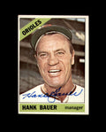 Hank Bauer Signed 1966 Topps Baltimore Orioles Autograph