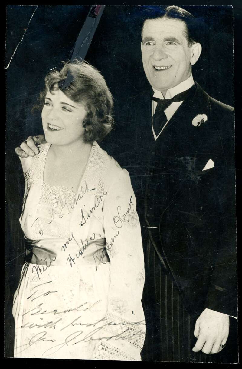 James Corbett Kathleen O'Connor JSA Loa Signed 4x6 Photo Boxing Autograph