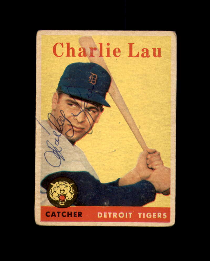 Charlie Lau Signed 1958 Topps Detroit Tigers Autograph