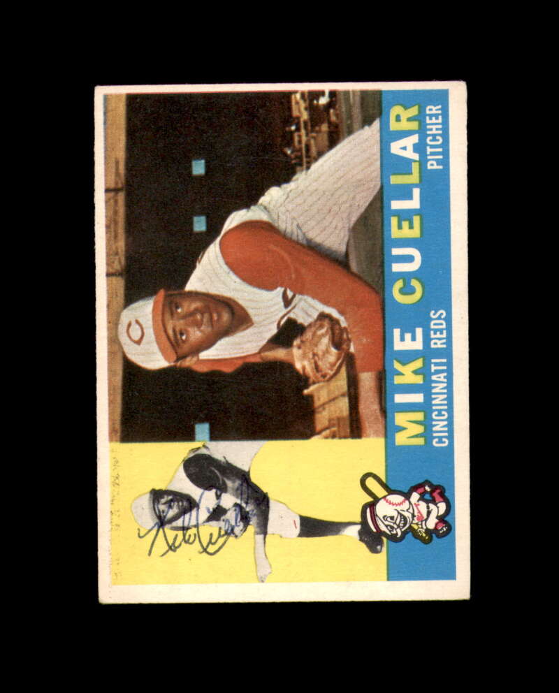 Mike Cuellar Signed 1960 Topps Cincinnati Reds Autograph