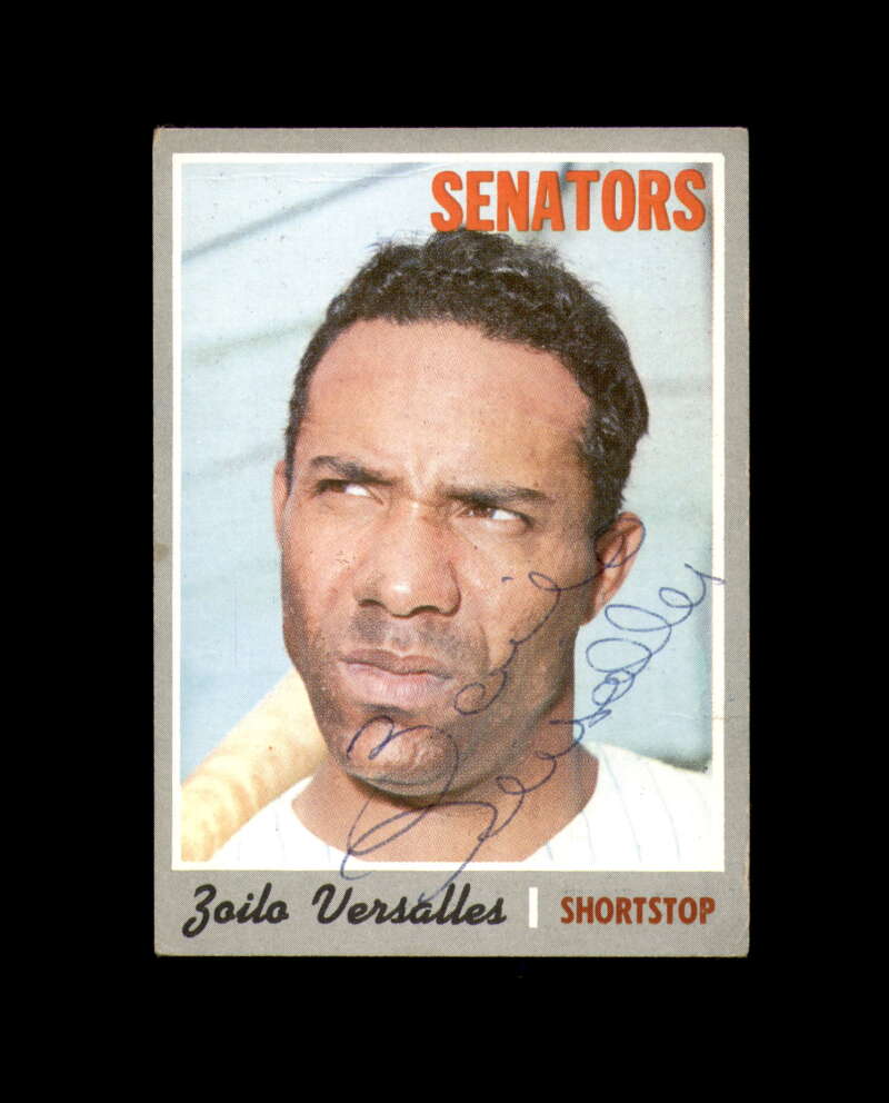 Zoilo Versalles Signed 1970 Topps Washington Senators Autograph