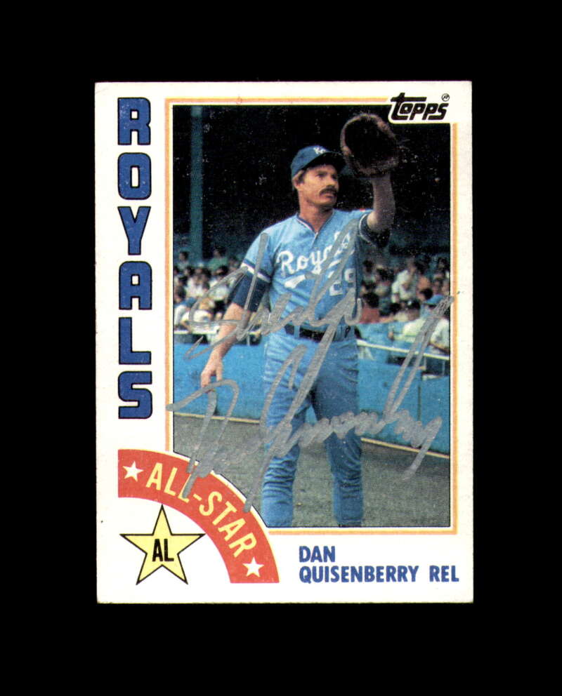Dan Quisenberry Signed 1984 Topps All Star Kansas City Royals Autograph