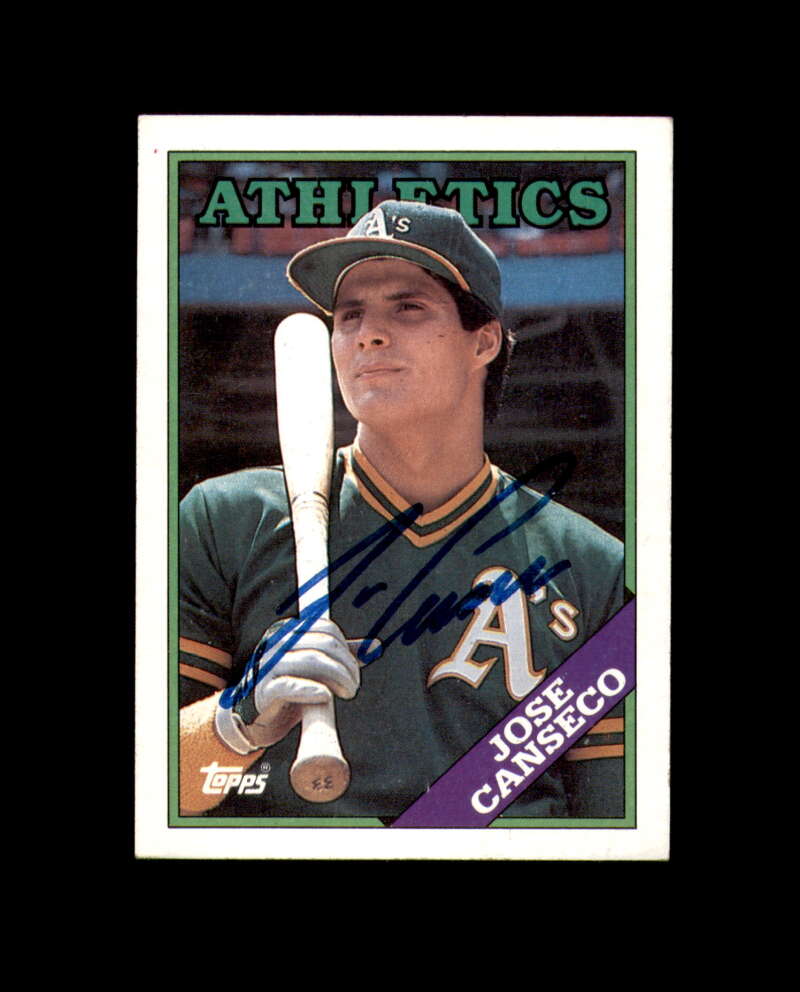 Jose Canseco Signed 1988 Topps Oakland Athletics Autograph