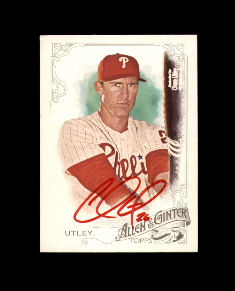 Chase Utley Signed 2015 Topps Allen &amp; Ginter Philadelphia Phillies Autograph