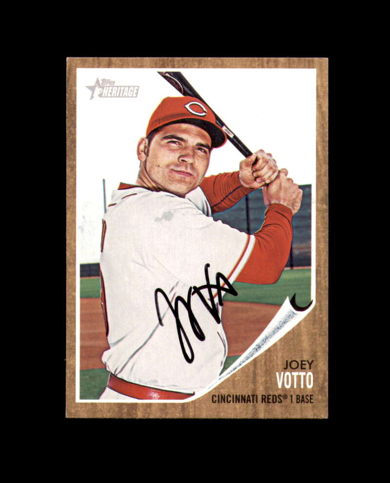Joey Votto Signed 2011 Topps Heritage Cincinnati Reds Autograph