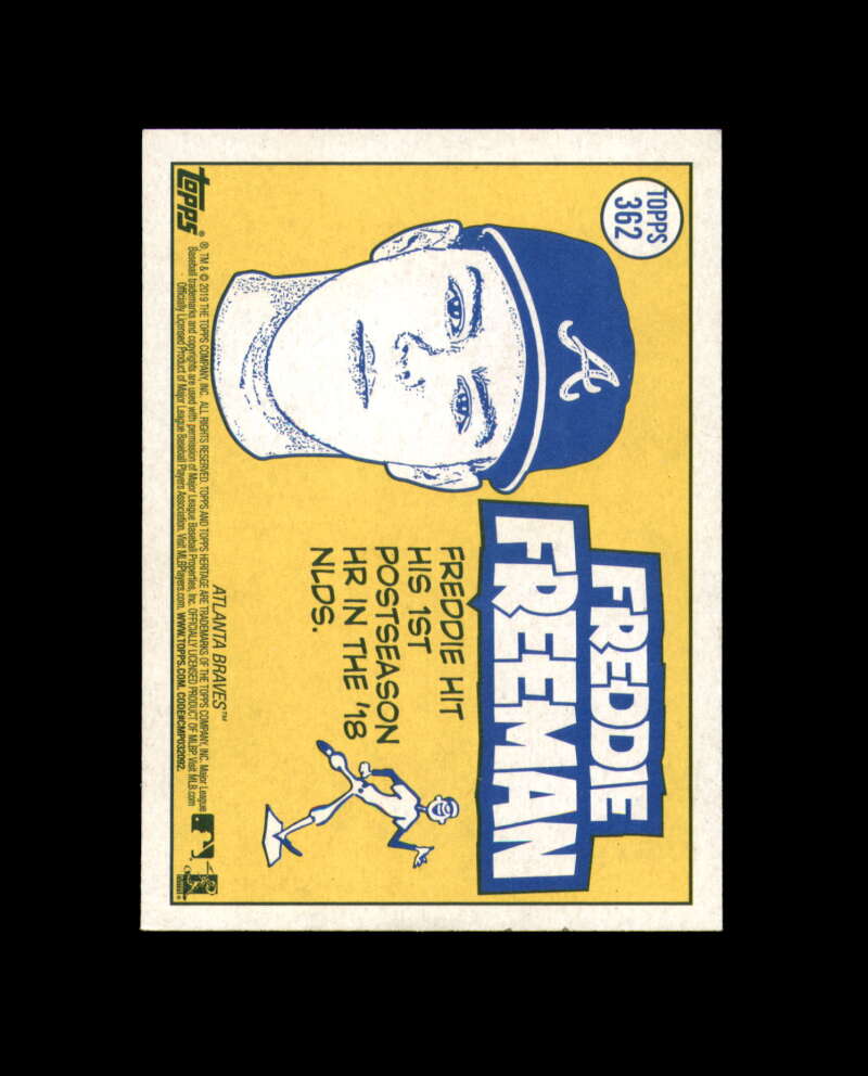 Freddie Freeman Signed 2019 Topps Heritage Atlanta Braves Autograph