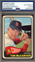 Tim McCarver PSA DNA Vintage Signed 1965 Topps Autograph