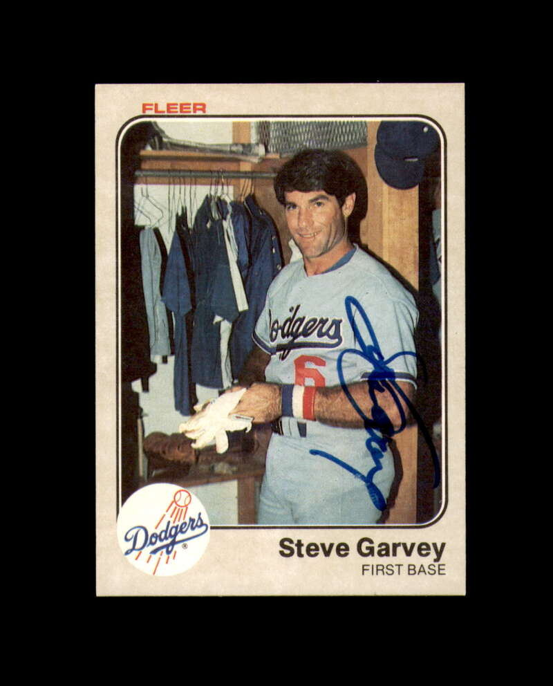 Steve Garvey Signed 1983 Fleer Los Angeles Dodgers Autograph